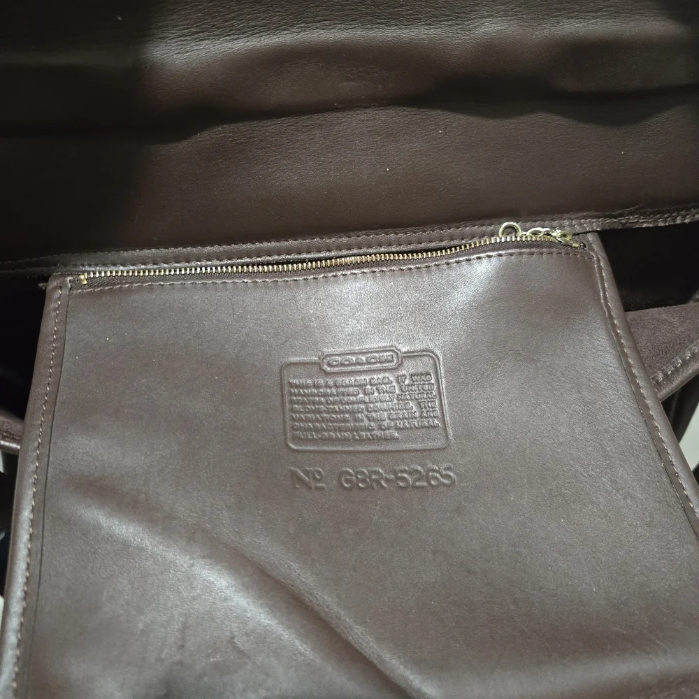 Coach Chocolate Brown Leather Crossbody Satchel - Picture 4 of 4